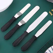 Spatula krim lapisan es baja tahan karat 27cm, pisau penghalus dekorasi  kue, peralatan dapur untuk memanggang mentega kue - AliExpress