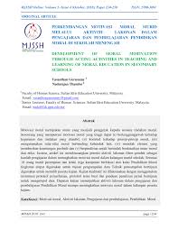 Moral secara ekplisit adalah 3.4.1 dampak degradasi moral degradasi moral atau kemerosotan moral berdampak besar bagi. Pdf Development Of Moral Motivation Through Acting Activities In Teaching And Learning Of Moral Education In Secondary Schools