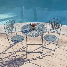 Alpine Corporation 3 Piece Outdoor Feather Metal Bistro Set Turquoise Walmart Com In 2020 Bistro Set 3 Piece Bistro Set Beautiful Outdoor Furniture