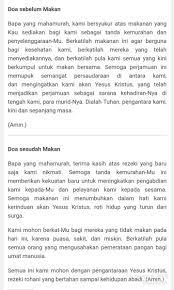 Doa singkat yang diucapkan paus fransiskus sebelum tidur. Kumpulan Doa Doa Sebelum Makan Katolik Singkat