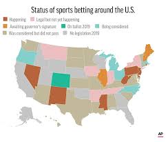 Some states' legislative sessions conclude early in the year, while others last year round. Correction Sports Betting States Story