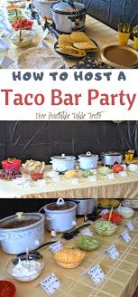 Diy Taco Bar Party Table Tents Free Printables In 2020 Taco Bar Party Taco Bar Party Buffet