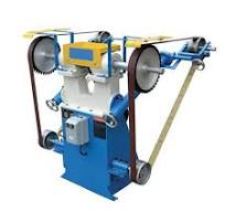 Faucet Hardware Casting Polishing Equipment Double Head Manual Sand Belt  Grinding Machine for Aluminum Machining Parts