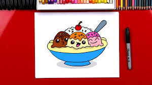 38 high quality collection of banana cartoon drawing by clipartmag. How To Draw A Banana Split Cartoon Art For Kids Hub