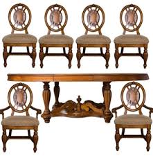 I bought my living room and dining room set 6 months ago and it has come with issues from the beginning. Lot Art Jacobean Revival Style Dining Table And Chairs By American Signature