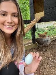 At 27 weeks old my Rainbow Egger starting laying her eggs! At 30 weeks old  my Columbian Wyandotte started laying her eggs! Here are Lily & Daffodil's  eggs! 😀 Along with watchers