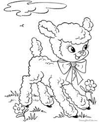 A lamb usually refers to a sheep under one year old. Easter Coloring Page Of Lambs