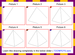 Doing this, draw part of a circle. How To Draw A Pyramid Drawings How To Draw A Pyramid Art Activities For Kids
