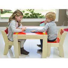 The foldable table and chairs set for kids are not only meant for indoor activities; Wood Table Set For Kids 1 5 Years Labebe Baby Wooden Table Set For Drawing Activity Table Chair Set Study Table And Chair For Children Toddler Game Drafting Table Chair Infant Play Desk Table
