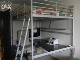 Lozko Pietrowe Z Antresola I Biurkiem Podwojne Ikea Bed Loft Bed Home Decor