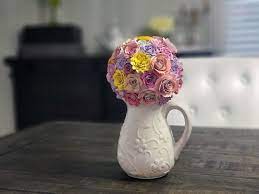 Finished look at the paper flower bouquet i make using my cricut imagine and the mothers day bouquet cartridge and the old. How To Make A Paper Flower Bouquet An Easy Cricut Flower Craft Free 3d Flower Template Video Analytical Mommy Llc