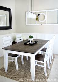 Two tone dining room set. Diy Dining Table Makeovers Before Afters The Budget Decorator