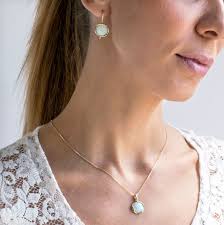 White Opal Necklace, Dainty Opal Necklace, 14K Gold Necklace Pendant,  October Birthstone Necklace, Opal Necklace, Gold Opal Necklace