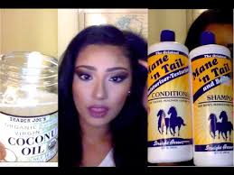 Coconut oil might be exactly what you need. Long Thick Hair After Heat Bleach Damage Eyelash Growth Coconut Oil Youtube