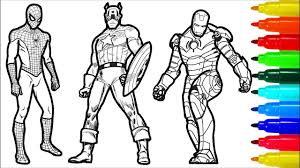 Printable iron man coloring page to print and color iron man coloring page with few details for kids Spiderman Iron Man Captain America Wolverine Superman Coloring Pages Superheros Coloring Pages Youtube