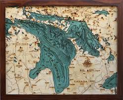 Salish Sea Bathymetric Wood Chart Explain It To Me Lake