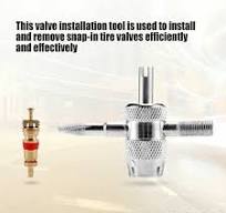 Valve Stem Puller Tool Installer HD Chrome Car Tire Plug Remover Core  Repair US