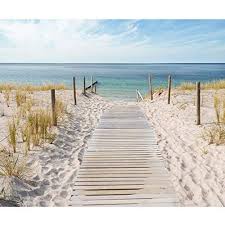 Decomonkey Fototapete Strand Meer Blau 350x256 Cm Vlies Tapete Moderne Wanddeko Riesen Wandbild Design Fototap Fototapete Fototapete Strand Tapeten