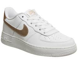 Nike Air Force 1 Trainers White Metallic Rose Gold Hers Trainers Nike Air Force Nike Air Nike