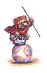 Ewok On Bb 8 By Nordeva On Deviantart Star Wars Tattoo Ewok Tattoo Star Wars Drawings