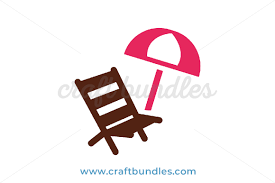 Download Beach Chair And Umbrella Svg Cut File Craftbundles