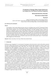 Selangor melalui syarikat nomini untuk pengagihan dan rawatan air di negeri. Pdf Privatization Of Selangor Water Supply Distribution An Analysis From The Political Economy Perspective