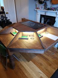 My Dad And I Made A Dnd Table It Got Out Of Hand Dnd In 2020 Dnd Table Gaming Table Diy Rpg Table