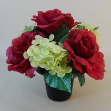 Artificial floral grave/memorial pot beautiful arrangement in shades of pink in a standard size plastic grave vase will fit most stones/memorials. Home Furniture Diy Artificial Poppy Green Fern Grave Memorial Pot 25cm Red Remembrance Flowers Luxclusif Com