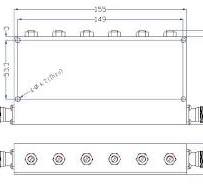 1028MHz to 1032MHz Passive Band Stop Filter rejection ≥ 20dB Band Stop  Microwave Filter with N Female Connector
