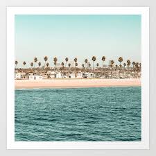 Vintage ubirajara fona tropical oil painting on board. Vintage Newport Beach Print 1 Of 4 Photography Ocean Palm Trees Teal Tropical Summer Sky Kunstdrucke Von Palmtreeprints Society6