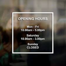 Offnungszeiten Geschaft Mal Zeichen Selbst Klebstoff Aufkleber Aufkleber Design N1 Vollstandig Anpassba Shop Window Stickers Business Hours Sign Shop Window