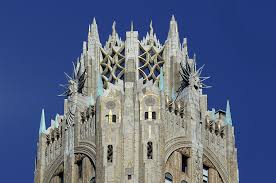 General electric building, 566 lexington ave.: General Electric Building With Radio Waves At The Roof Aroundcard