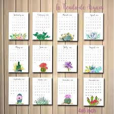 Make a 2020, 2021, 2022 calendar. Printable 2021 Calendar Cactus Cactus In Pots Desk Calendar Etsy In 2021 Creative Calendar Calendar Printables Calendar