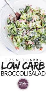 Low Carb Broccoli Salad With Bacon Packed Full Of Flavor And With Minimal Ingredients This Salad Salad Recipes Low Carb Low Carb Broccoli Salad Low Carb Salad