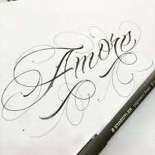 702 Likes 9 Comments Brigantetattoo Brigantetattoo On Instagram Quick Sketch Amore Tattoo Lettering Fonts Chicano Lettering Graffiti Lettering