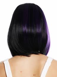 The purple starts off with subtle pink undertones and quickly picks up strong blue undertones. Zm 1769 Colorful Women S Quality Wig Short Sleek Long Bob Middle Parting Ombre Black Purple Pink