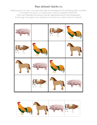 Farm Animals Sudoku Puzzles Free Printables Teaching Theme