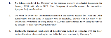 Maybe you would like to learn more about one of these? Solved The Accountant Of Company A Mr Johan Have Reviewed The Draft Account For 2020 And Noticed That The Company Was In Nancial Difficulties At T Course Hero