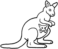 Tips on using the kangaroo coloring printable. Black And White Coloring Page Kangaroo Coloring And Drawing