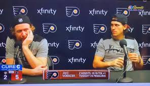 Watch as flyers forward jakub voracek tips home the claude giroux pass in close to open the scoring for philadelphia 5:21 into game 3 versus montreal. Mike Sielski Explains Why He Thinks Jake Voracek Called Him A Weasel Who Writes F S Crossing Broad