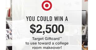 This post contains references to products from one or more of our advertisers. Win A 2500 Target Gift Card In The College Room Makeover Sweep Free Sweepstakes Contests Giveaways