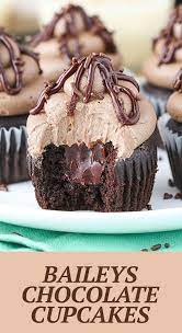 Fluffy Baileys Chocolate Cupcakes Recipe Cupcake Recipes Chocolate Yummy Food Dessert Chocolate Dessert Recipes