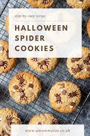 Halloween Peanut Butter Spider Cookies Recipe Easy Halloween Cookies Vegan Chocolate Recipes Cookies