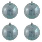 Holiday Décor Ball Ornament Color: Baby Blue, Size: 4.75" H x 4.75" W x 4.75" D, set of 4