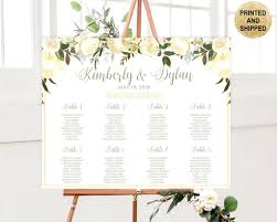 Greenery Seating Chart In 2019 Wedding Guest Table