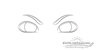 Simply tilt it towards the nose, making a very slanted line, with the outside tips going away from the eyes. How To Draw Eye Expressions Step By Step Easylinedrawing