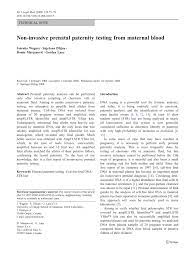 One can do a prenatal paternity test off to five to seven days. Pdf Non Invasive Prenatal Paternity Testing From Maternal Blood