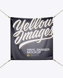 Download Matte Vinyl Banner Mockup Front View In Outdoor Advertising Mockups On Yellow Images Object Mockups Mockup Free Psd Free Mockup Vinyl Banners