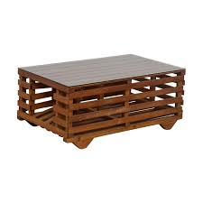 Price includes shipping within the continental united states. 72 Off Wooden Lobster Trap Coffee Table With Glass Top Tables