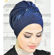 Lacivert Abiye Tesettur Bone Hazir Turban Turban Hijab Hijab Turban Style Turban Style